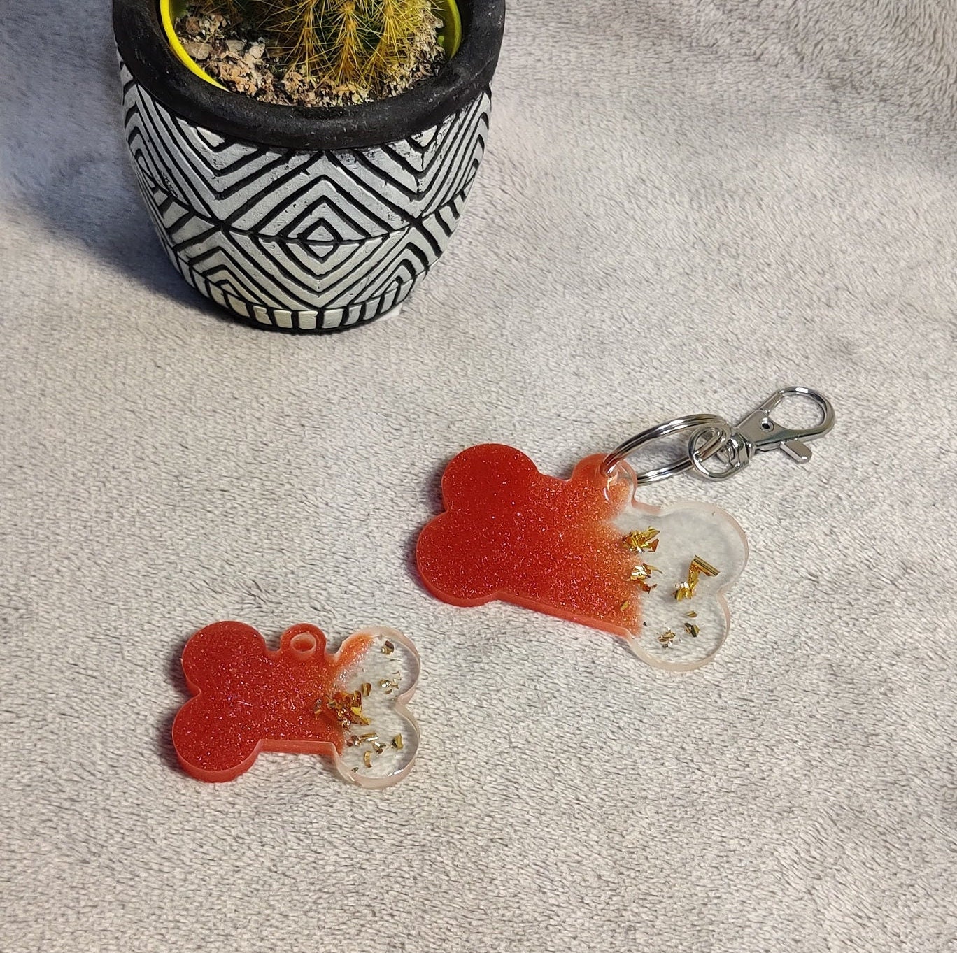 Médaille d'identification Pour Chien Personnalisable en Résine Époxy