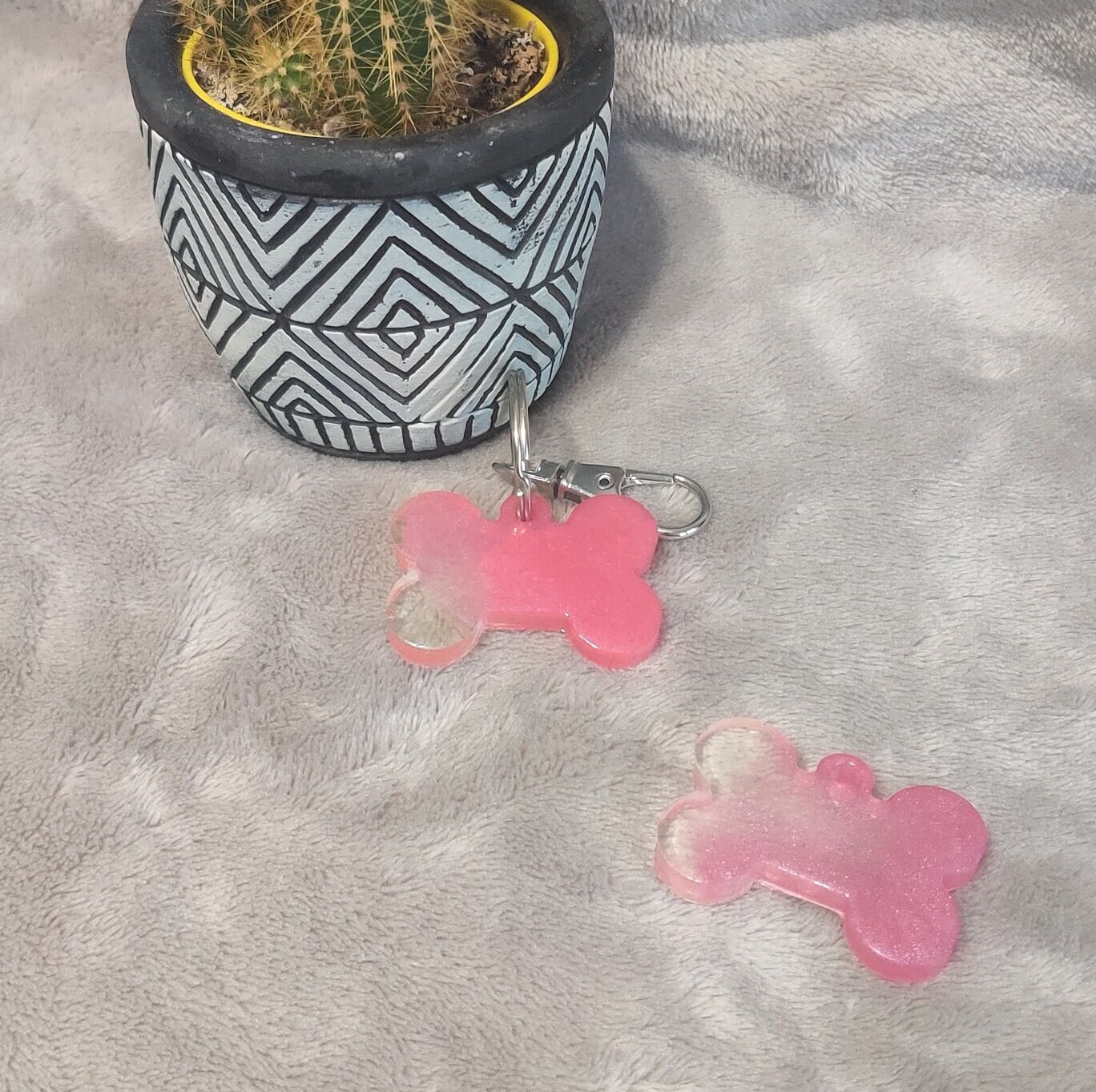 Médaille d'identification Pour Chien Personnalisable en Résine Époxy