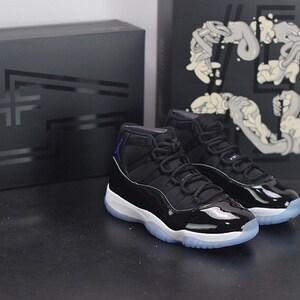 Shoes, Custom Gucci Jordans 11 Space Jams