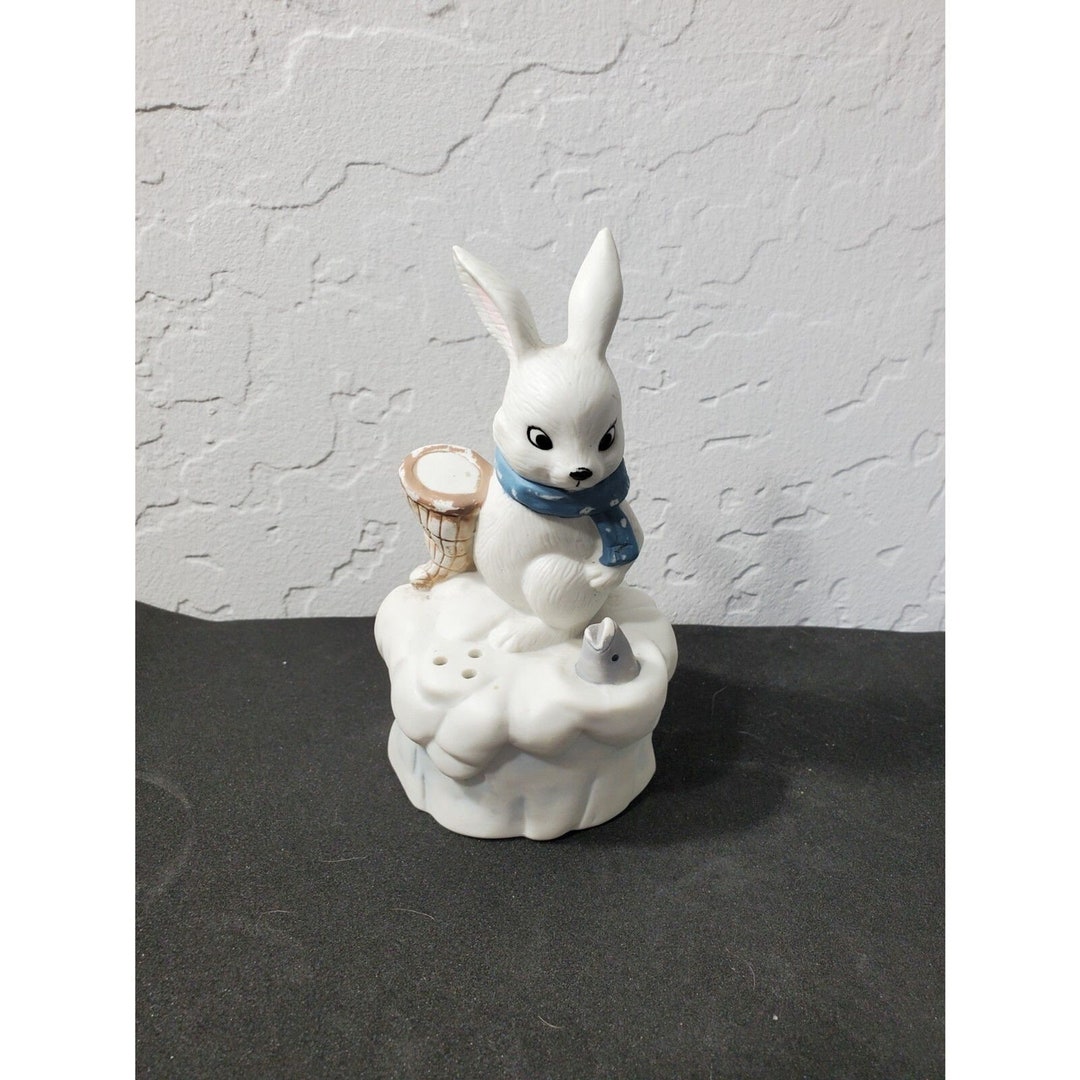 Bunny Refrigerator Baking Soda Holdervintagehand Painted Fitz & Floyd