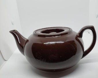 Adagio Ceramic Chocolate Bachelor Teapot Brown Betty ~Vintage~