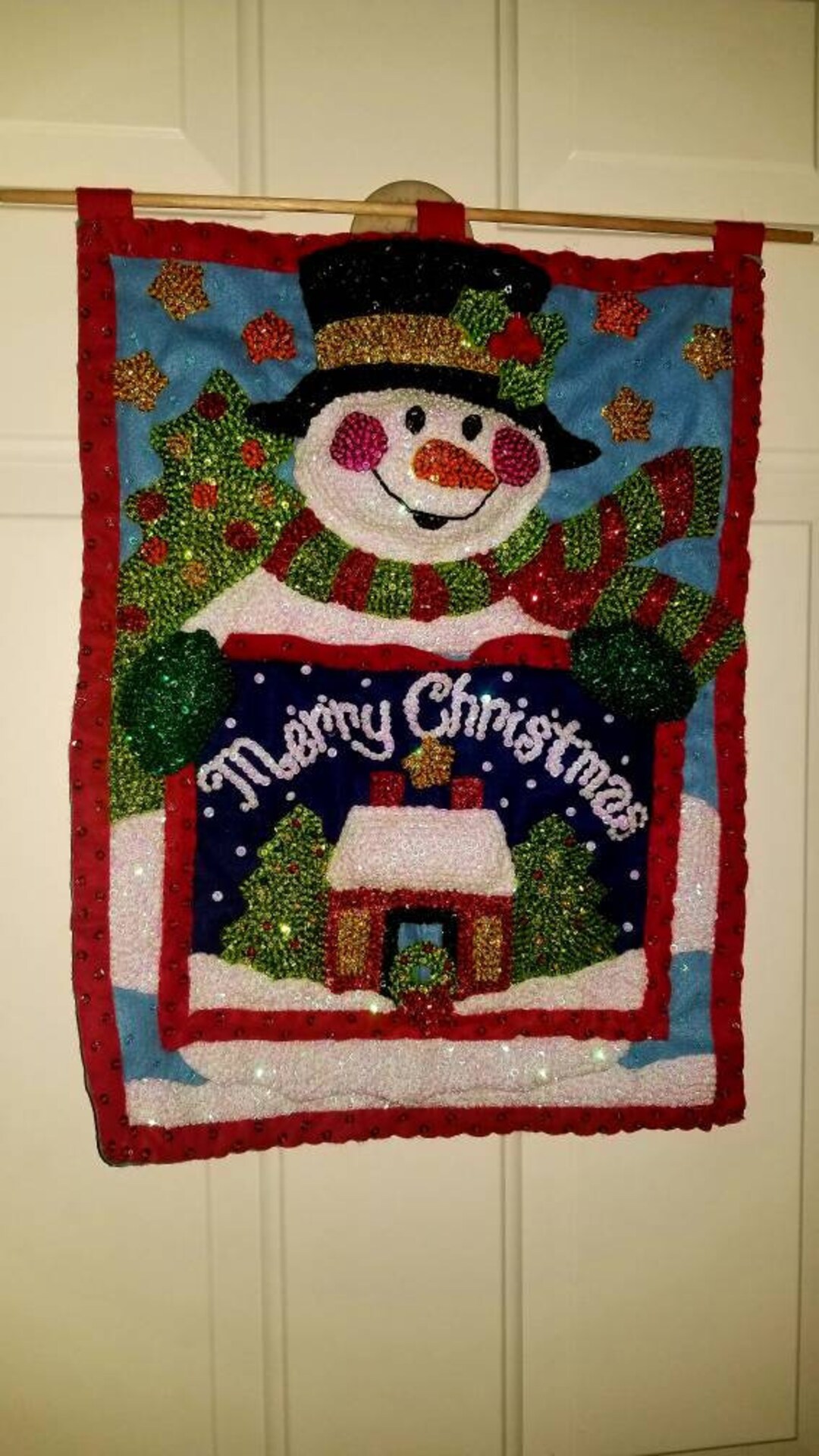 Snowman Wall Hanging Card Holder Etsy