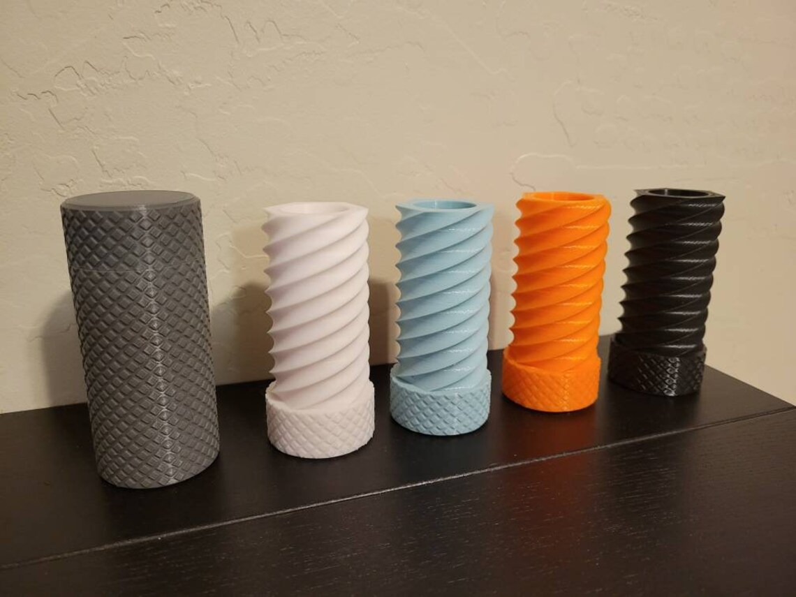 3D Printed Knurled Twist Container Etsy