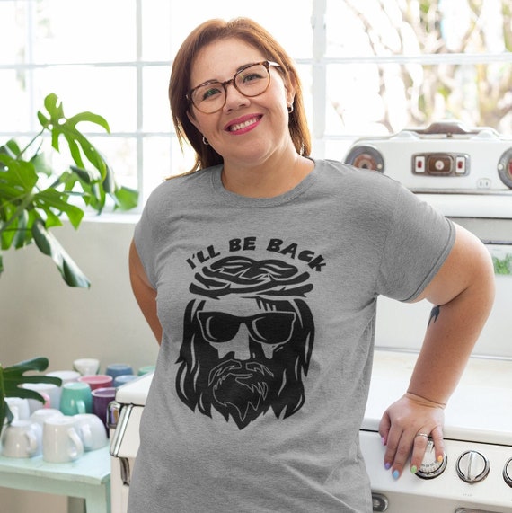 Jesus I'll Be Back Funny Christian Tshirt God Religious Tee Jesus I'll Be Back Funny Christian Tshirt God Religious Tee