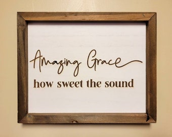 He Fills My Cup with Grace Vintage Look Metal Sign or Matted Print for 11x14 Frame