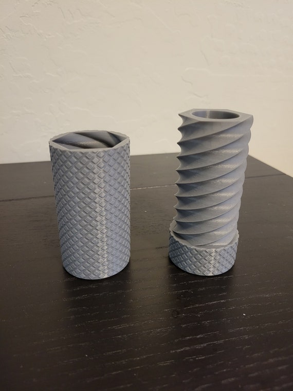3D Printed Knurled Twist Container Etsy
