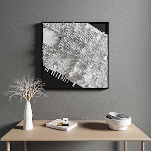 Midtown Manhattan Unique Wall Art 24" | 3D NYC Skyline Decor | Architectural Model | New York City Map | Urban Landmark | Cityscape Gift