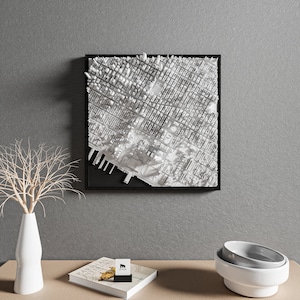 Midtown Manhattan Unique Wall Art 18" | 3D NYC Skyline Decor | Architectural Model | New York City Map | Urban Landmark | Cityscape Gift