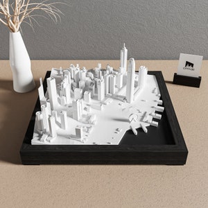 Hong Kong Unique Wall Art | Minimalist Skyline Decor | Handcrafted Architectural Model | Hong Kong 3D City Map | Modern Cityscape Gift