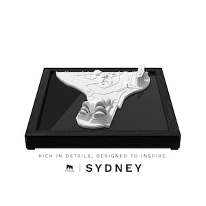 Sydney Unique Wall Art | Minimalist Skyline Decor | Handcrafted Architectural Model | Sydney 3D City Map | Modern Cityscape Gift
