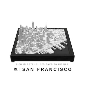 San Francisco Unique Wall Art | Minimalist Skyline Decor | Handcrafted Architectural Model | SF 3D City Map | Modern Cityscape Gift