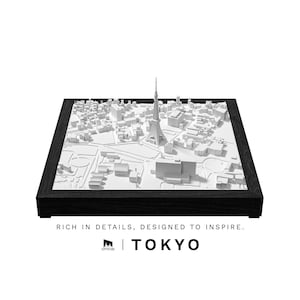 Tokyo Unique Wall Art | Minimalist Skyline Decor | Handcrafted Architectural Model | Tokyo 3D City Map | Modern Cityscape Gift