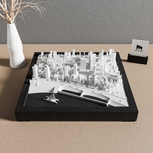 PRE-ORDER | Honolulu Unique Wall Art 8"x8" | 3D Hawaii Skyline Decor | Oahu Model | Waikiki City Map | Cityscape Aloha | Hawaiian Gift