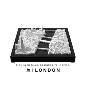 London Unique Wall Art | Minimalist Skyline Decor | Handcrafted Architectural Model | London 3D City Map | Modern Cityscape Gift
