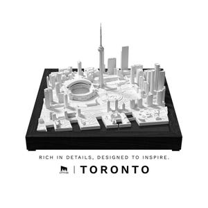Toronto Unique Wall Art | Minimalist Skyline Decor | Handcrafted Architectural Model | Toronto 3D City Map | Modern Cityscape Gift