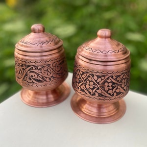 Copper Floral Canister (Multipurpose)