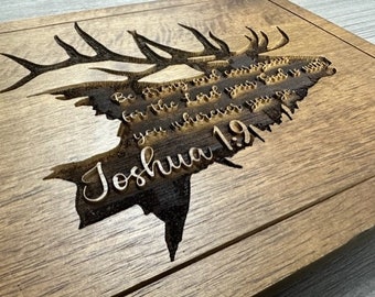 Elk Sign Plaque | Elk Hunter Outdoorsman | Guy Gift Idea for Father Husband Son Dad Boyfriend Fiance | Home Office Desk Wall Hanging