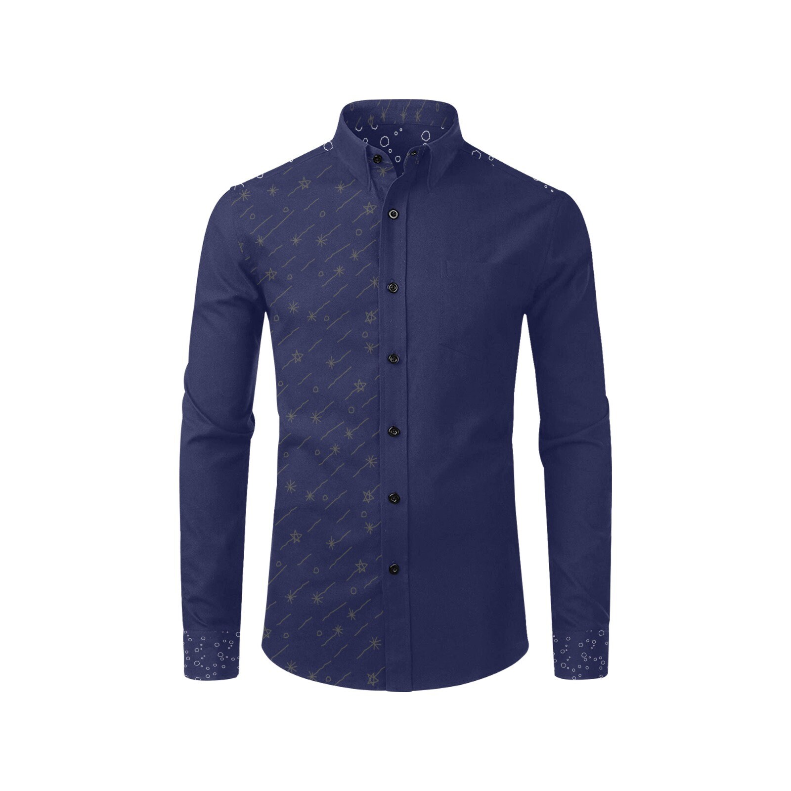 Black Dress Shirt With Navy Blue Pants Men's Casual Long Sleeve Shirt Space Out Black Dress Shirt With Navy Blue Pants Men's Casual Long Sleeve Shirt Space Out