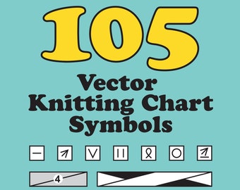 105 Vector Knit Chart Symbols | Download | Adobe Illustrator