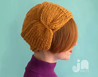 Easy Knit Hat | Jenny Cloche | Instant Download | Knitting Pattern PDF