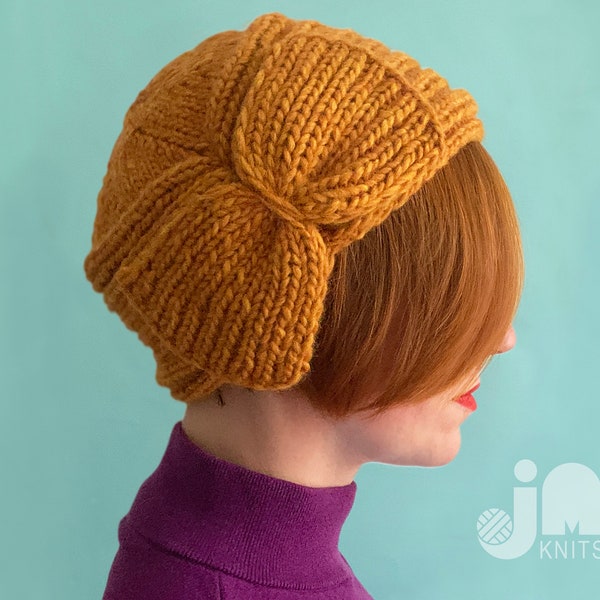 Easy Knit Hat | Jenny Cloche | Instant Download | Knitting Pattern PDF