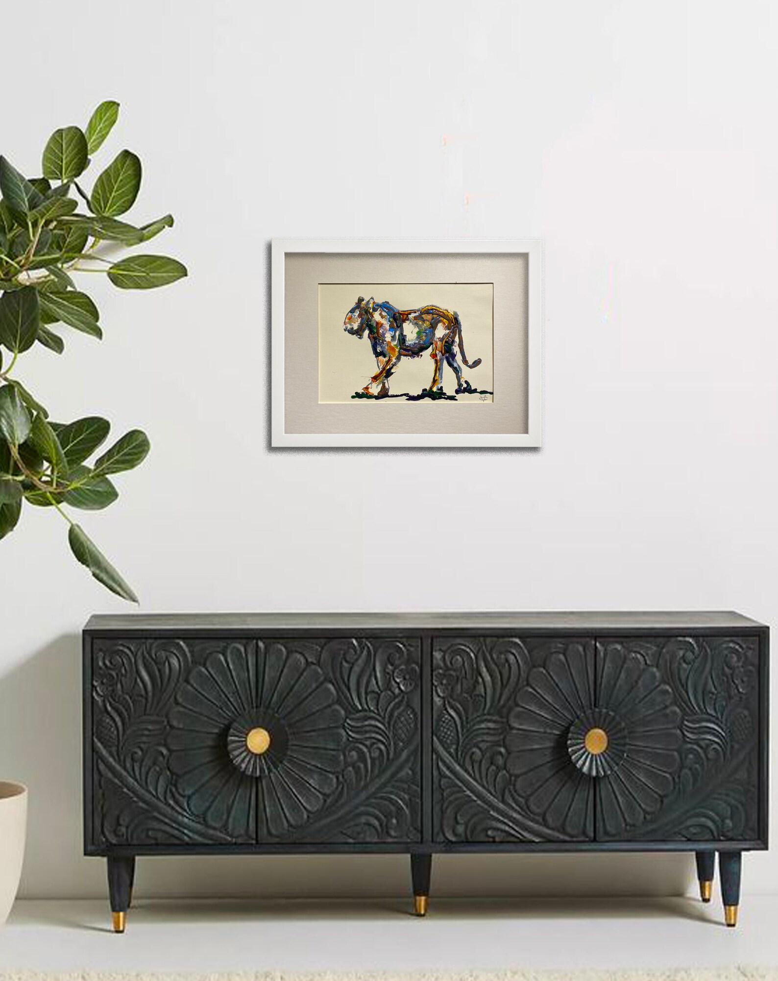 Pintura de leonas arte fluido pintura original pintura | Etsy