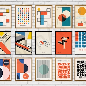 Set Of 36 Wall Art, instant download, bauhaus, art prints, printable digital, Wall Decor, Wall Art, Geometric Art, Abstract Wall Art