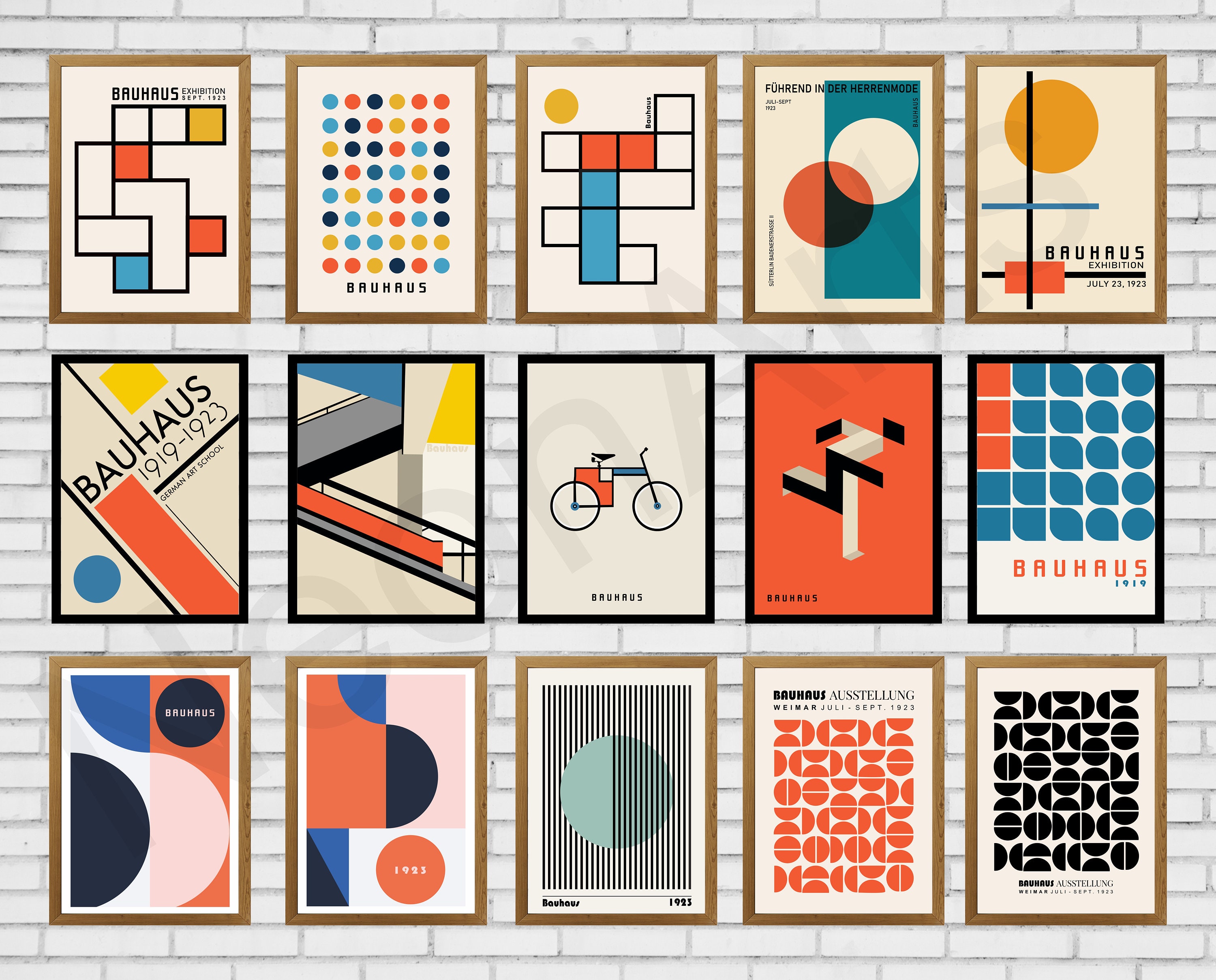 Set of 36 Wall Art, Instant Download, Bauhaus, Art Prints