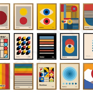 Bauhaus Posters 30er Set, digital products bundle, art prints, Josef Albers, Wall Decor, Wall Art, Geometric Art, Abstract Wall Art, Picasso
