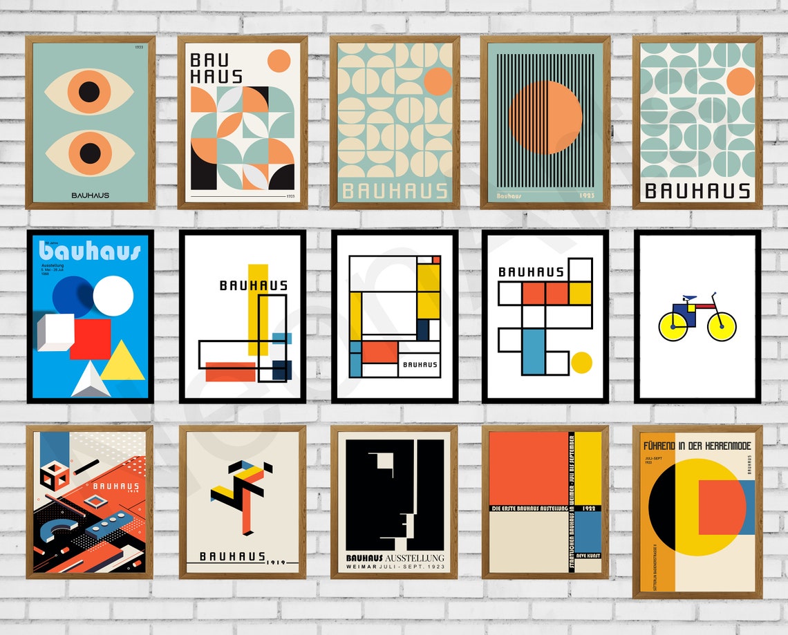 36 Piece Wall Art Instant Download Bauhaus Art Prints Etsy Australia