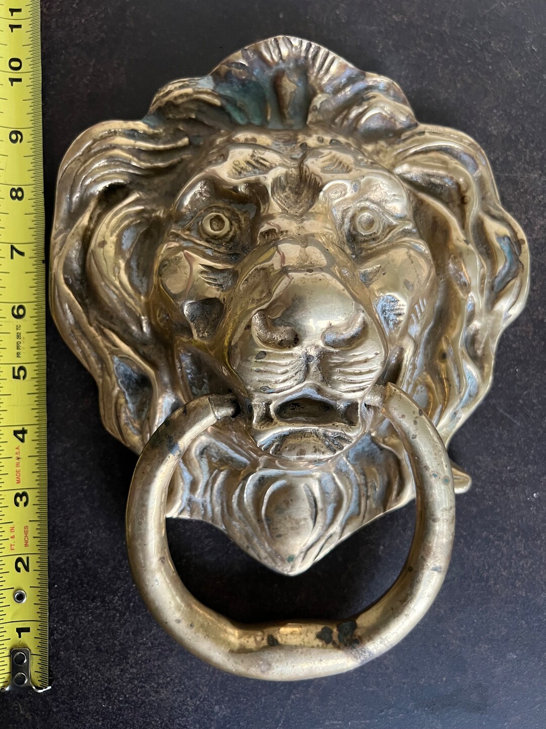 11 Extra Large Vintage Regal Lion Figure Gilt Brass - Etsy
