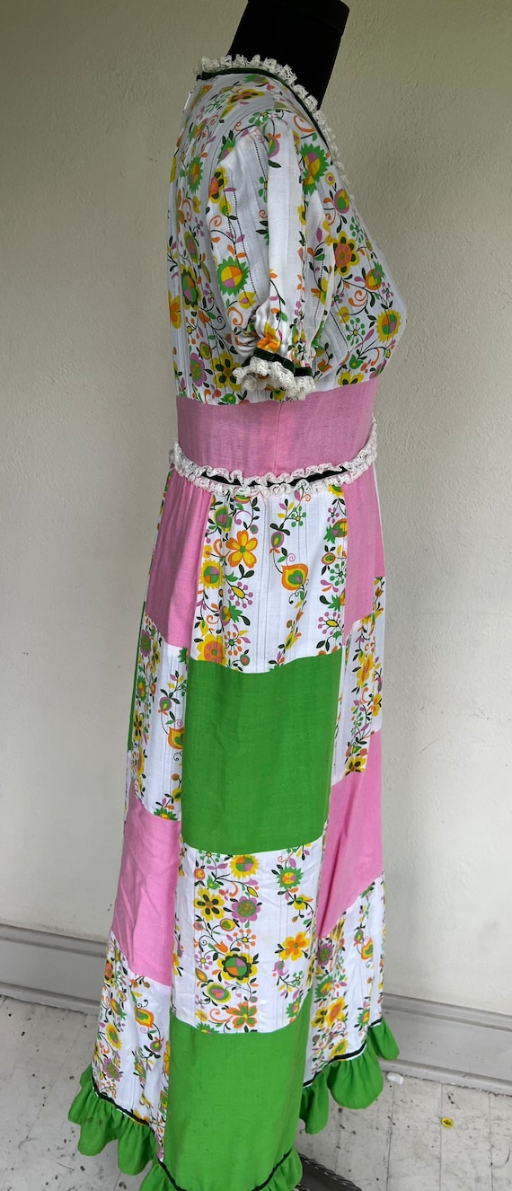 Authentic Vintage 1960’s Prairie Boho Hippy Flora… - image 4