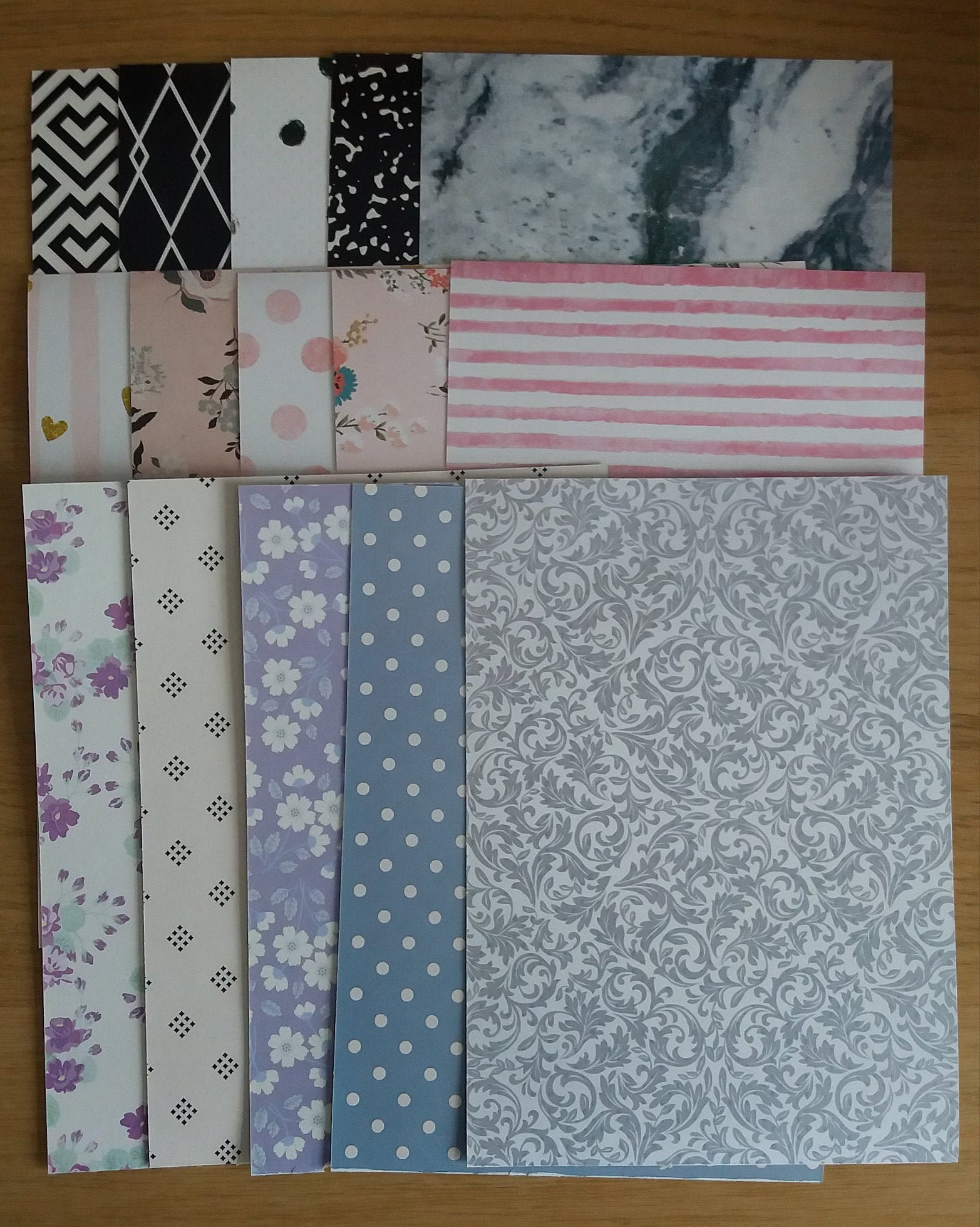 8 x 6 decorative cardstock/paper pack Etsy