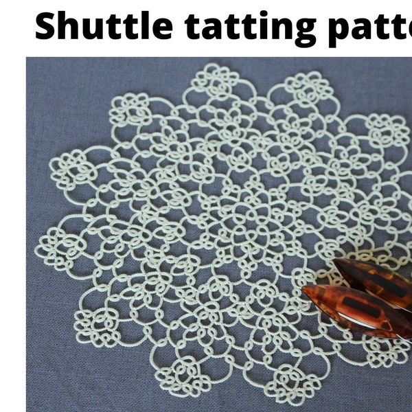 Doily nr 2 Shuttle Tatting Pattern DIY, PDF Digital Instant Download, Tutorial, Beauty Tatting