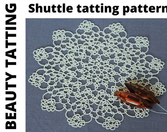 Doily nr 2 Shuttle Tatting Pattern DIY, PDF Digital Instant Download, Tutorial, Beauty Tatting