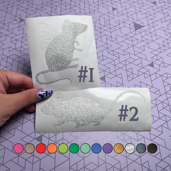 Sparkle Rat Glitter Vinyl Decal