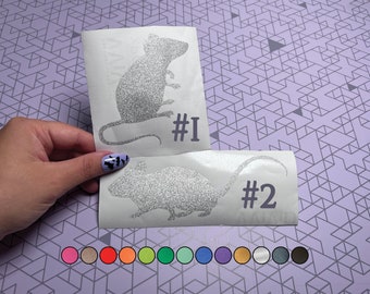 Sparkle Rat Glitter Vinyl Decal