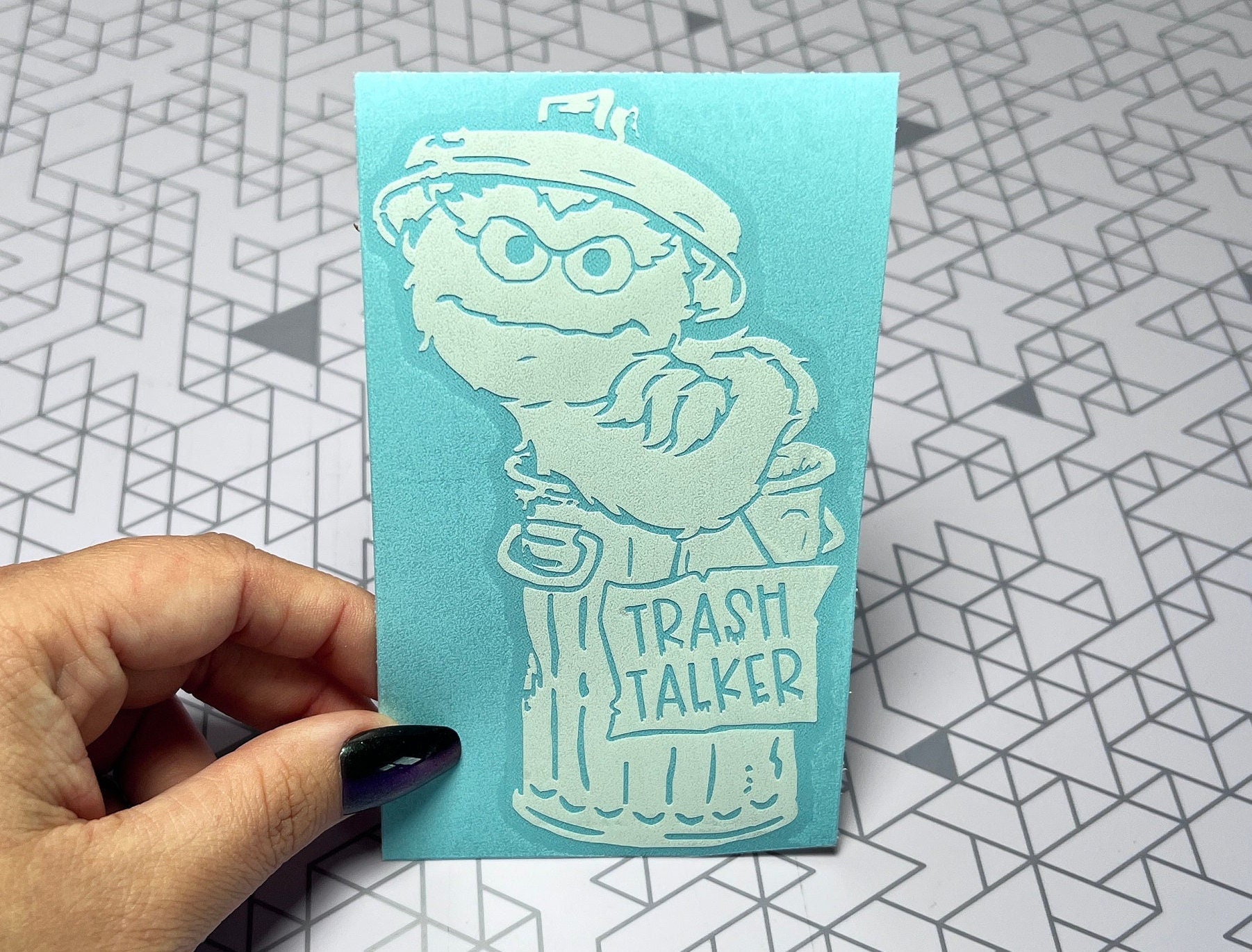 Oscar The Grouch Trash Talker Vinyl Decal