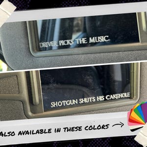 Supernatural Visor Mirror Decals *WITH CUSTOMIZABLE PRONOUNS*