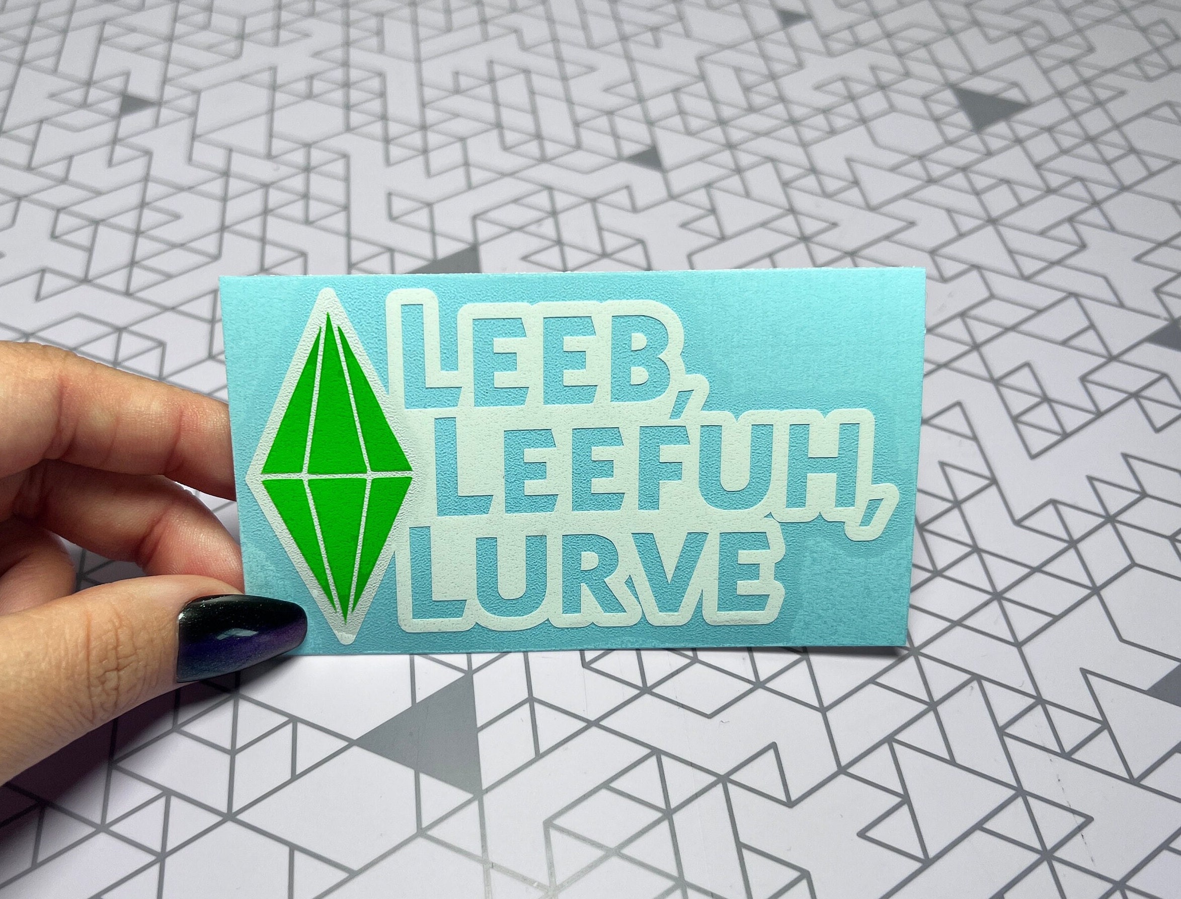 Simlish Live Laugh Love Vinyl Decal - Etsy