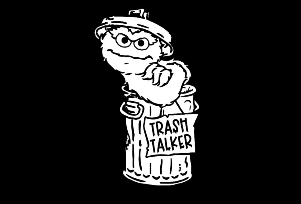 Oscar the Grouch Trash Talker Decal Etsy