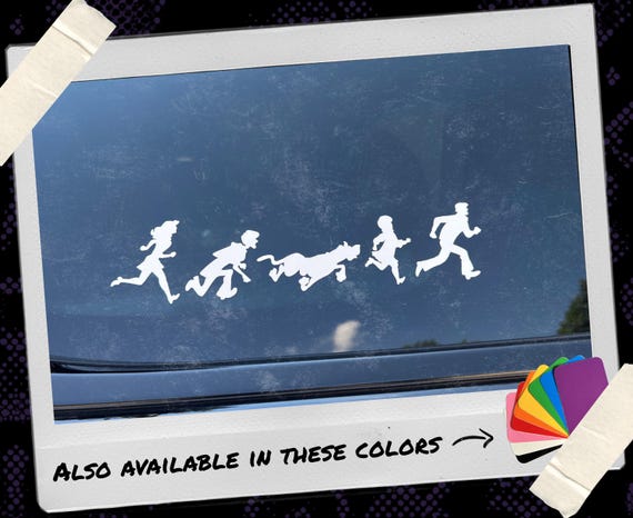 Mystery Inc. Running Silhouette Vinyl Decal **Customize with Villains**
