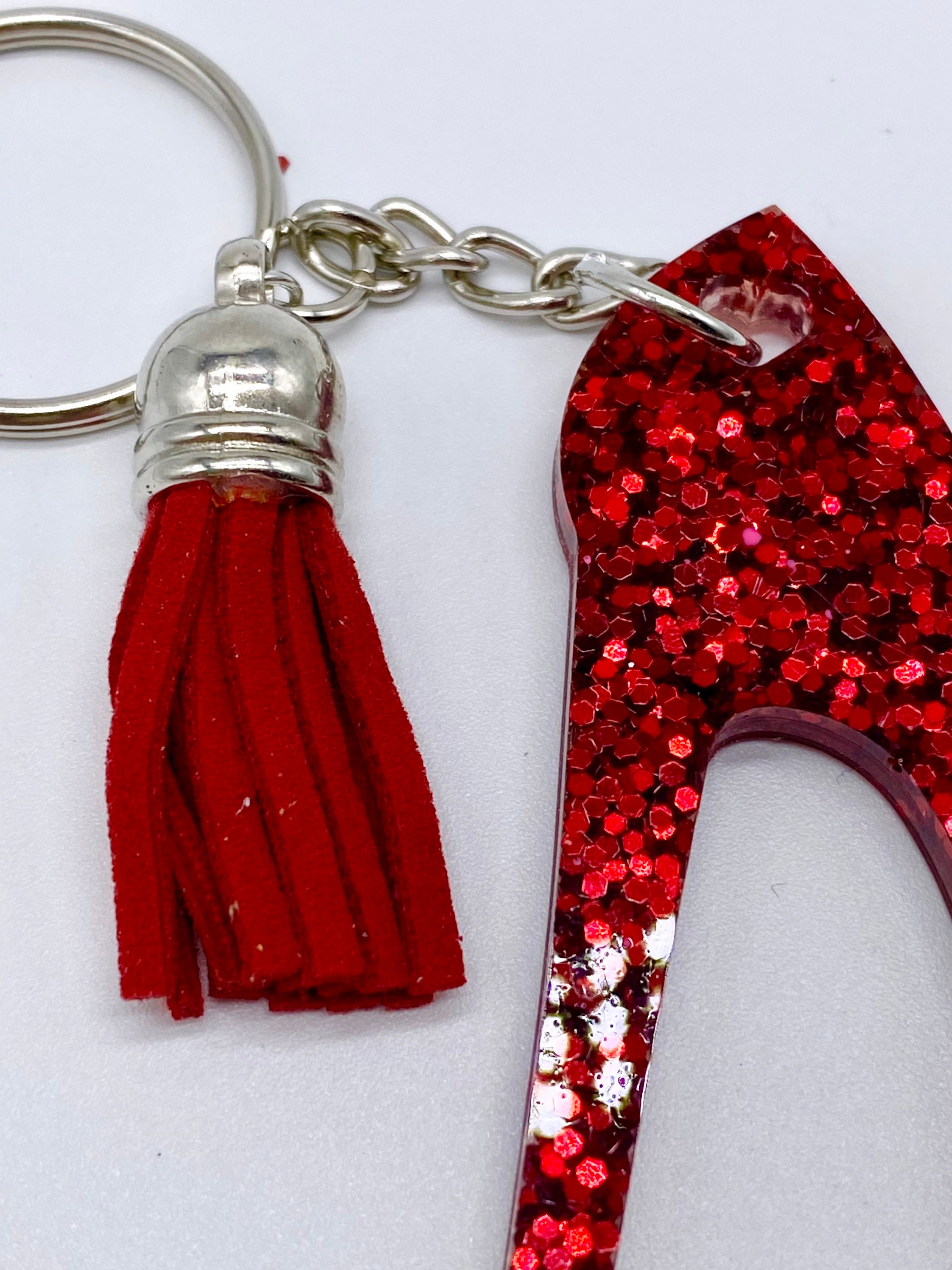 Stiletto glitter keychain designer inspired keychain Etsy