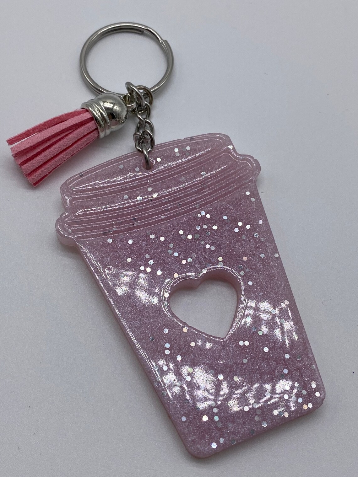 Coffee lover keychain tumbler keychain glitter charms Etsy