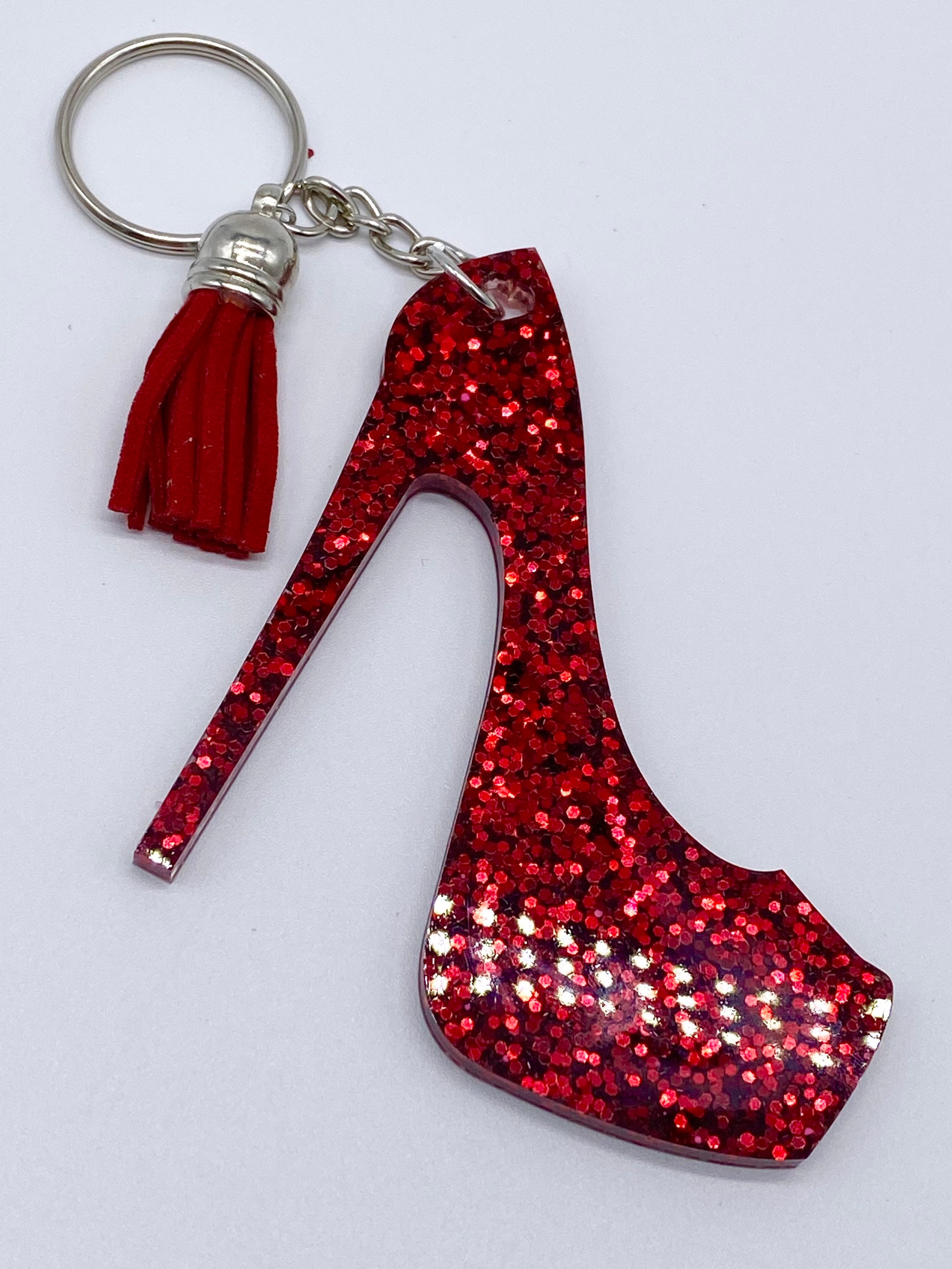 Stiletto glitter keychain designer inspired keychain Etsy