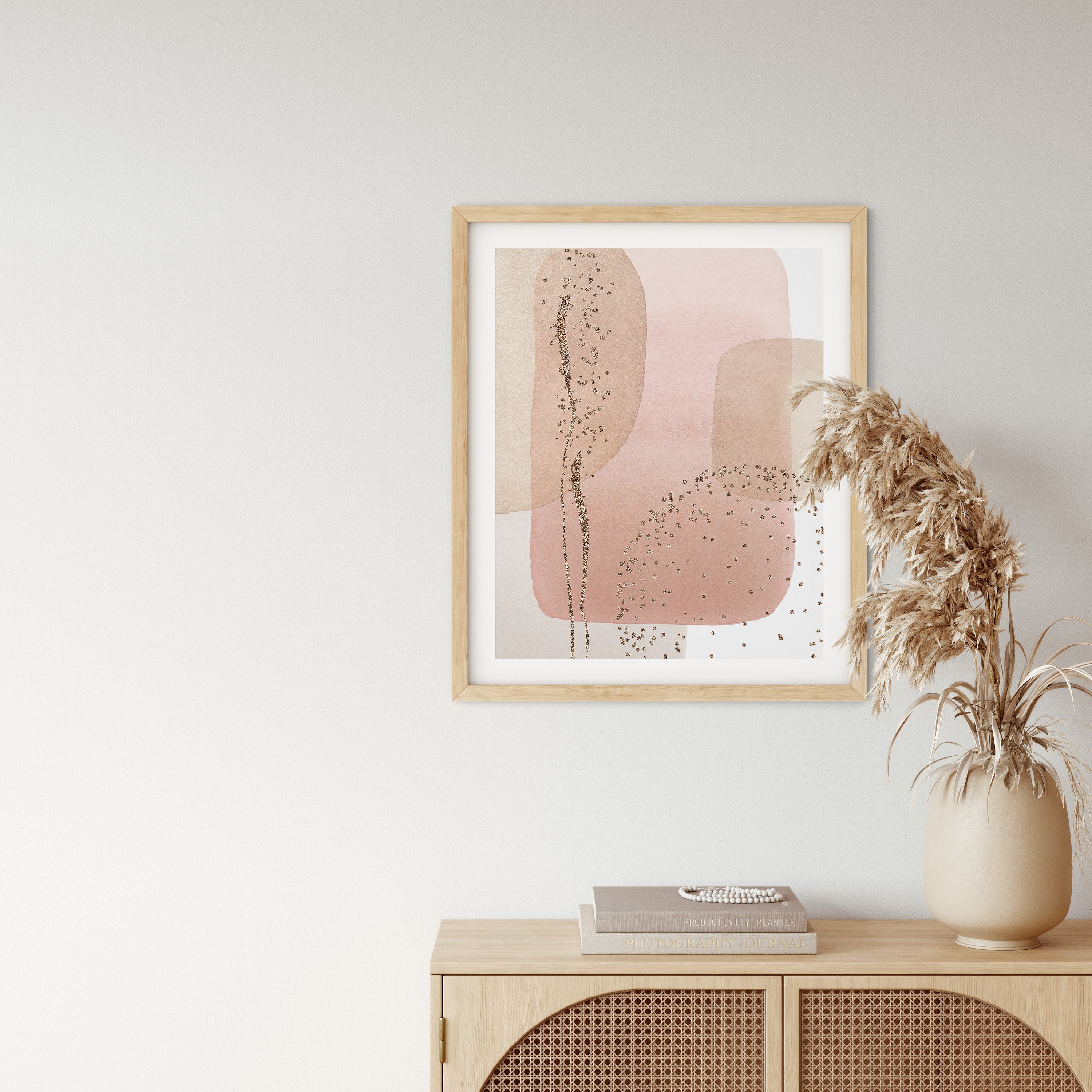Set of 2 Prints | Printable Wall Art | Abstract Wall Art | Pink Blush ...