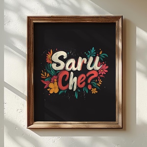 Saru Che Gujarati Print: Bold Floral Indian Home Decor