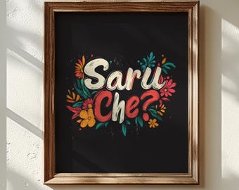 Saru Che Gujarati Print: Bold Floral Indian Home Decor