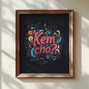 Kem Cho Gujarati Print: Vibrant Desi Pop Art