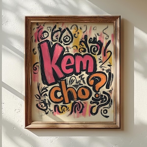 Kem Cho Gujarati Print: Colourful Desi Wall Art